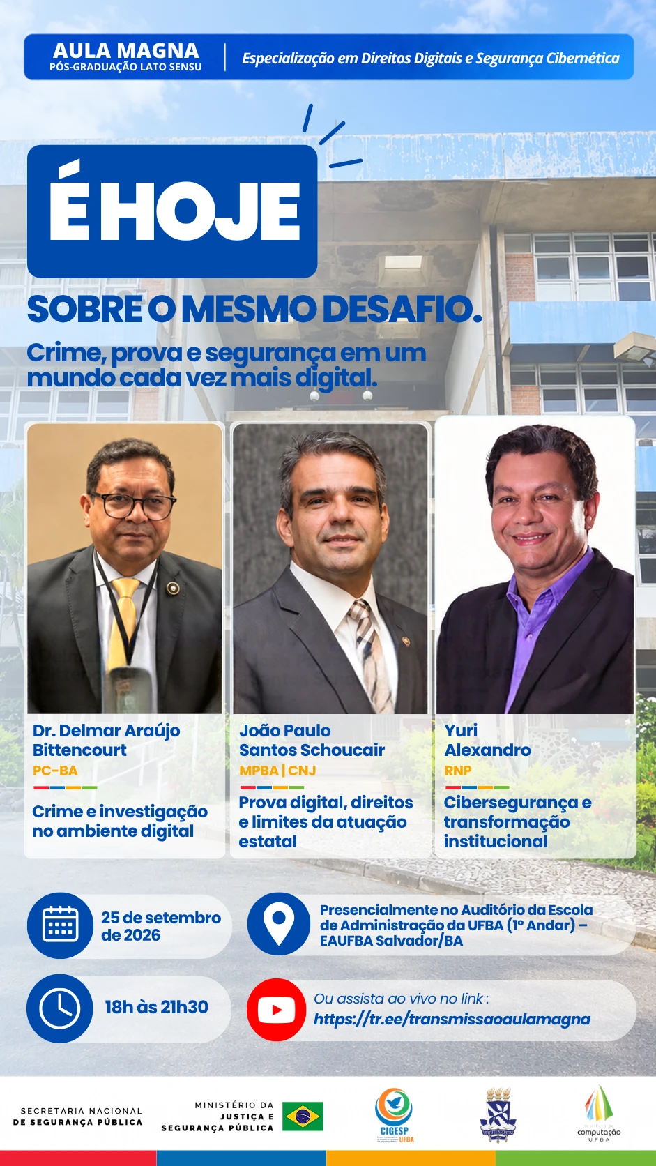 R3: chamada com três convidados e seus temas